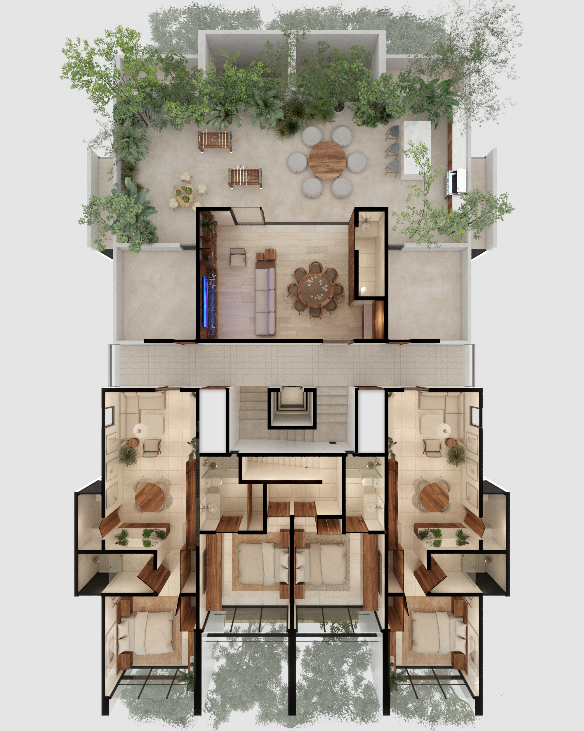 Apartamentos en Dizitya rodeados de Vegetación